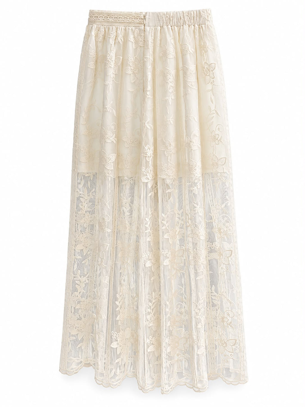 Floral Lace Maxi Skirt