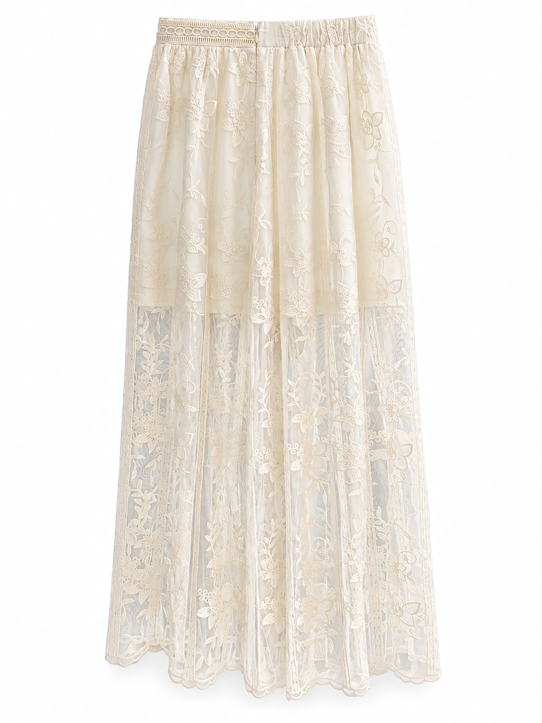 Floral Lace Maxi Skirt