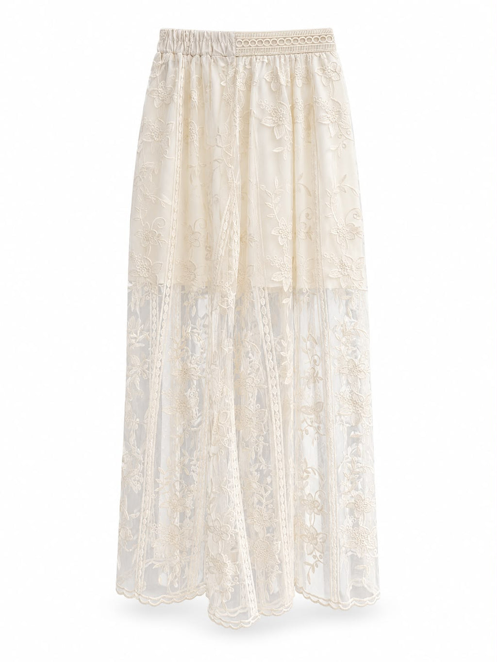 Floral Lace Maxi Skirt