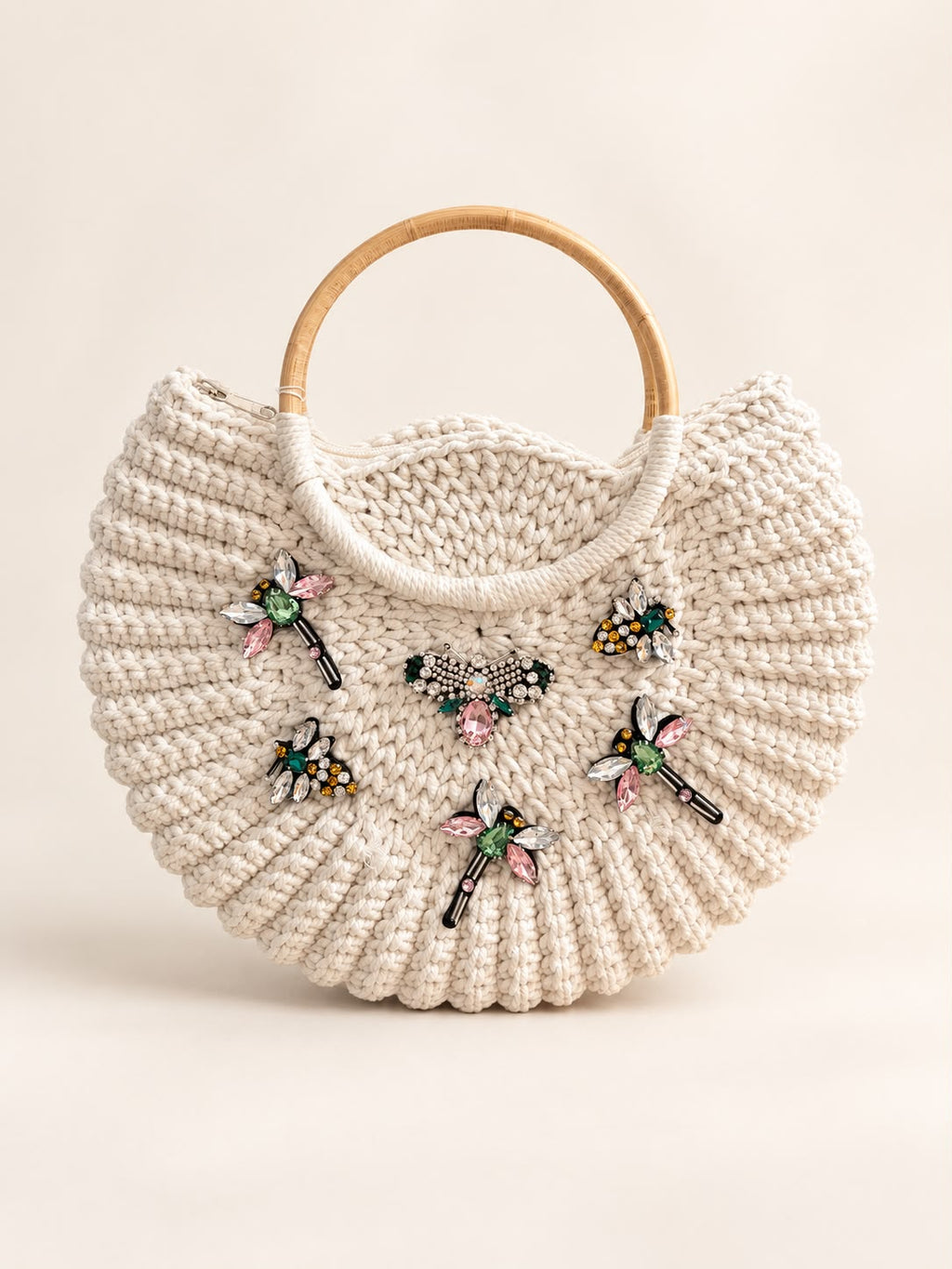 Luma Embellished Crochet Bag